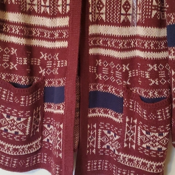 Billabong Aztec Y2K Trek boho Cardigan Sweater - Picture 8 of 10